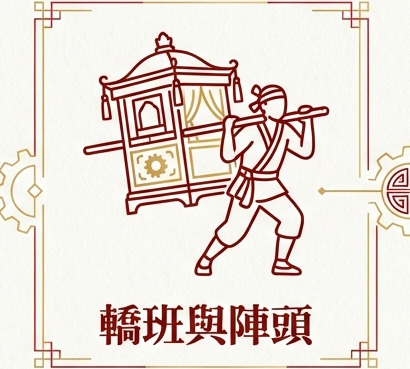 宮廟背心依職務-轎班與陣頭